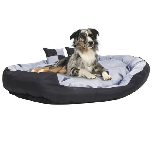 vidaXL Coussin Réversible Lavable pour Chien Gris et Noir 150x120x25cm Canapé 171210