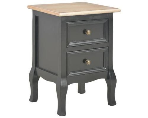 vidaXL Table de chevet Noir 35x30x49 cm MDF