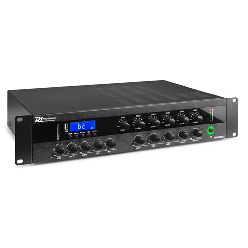Power Dynamics Pdw500Mp3 Amplificateur 100V 6 Zones Avec Bluetooth - 500 Watts, Lecteur Mp3 (Usb Et Sd)