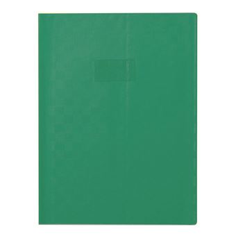 Protège-cahiers 24x32 translucides épais avec marque pages Avec rabats marque-page Vert - 1