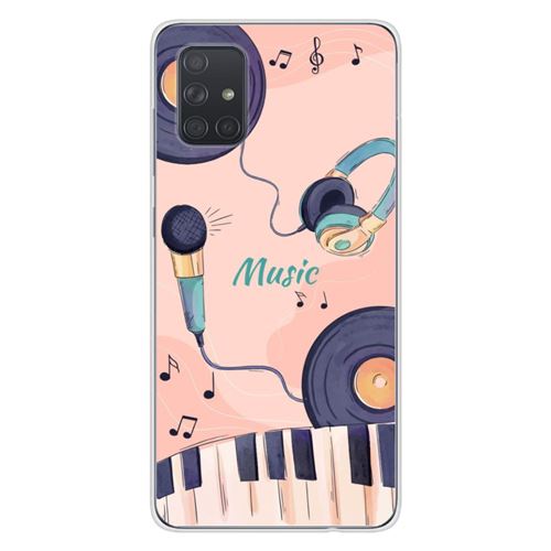 Coque en silicone imprimée compatible Samsung Galaxy A71 Accords en couleur