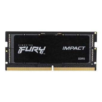 Kingston FURY Impact - DDR5 - module - 8 GB - SO DIMM 262-PIN - 4800 MHz / PC5-38400 - CL38 - 1.1 V - niet-gebufferd - on-die ECC - 1