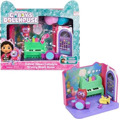 Gabby Et La Maison Magique - Playset Deluxe La Salle De Musique De Dj Miaou - 1 Figurine + Accessoires