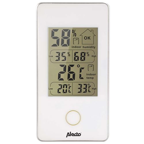 Non Communiqué Blanc Thermomètre Intérieur Numérique Alecto Ws-75