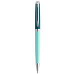 Stylo bille Waterman Hémisphère, laque verte, finition palladium, recharge noire pointe moyenne, coffret cadeau