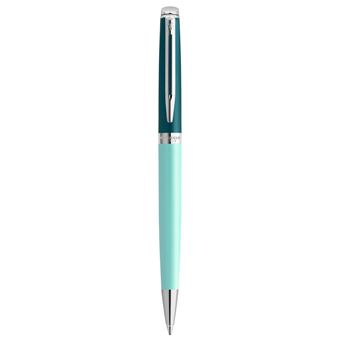 Stylo bille Waterman Hémisphère, laque verte, finition palladium, recharge noire pointe moyenne, coffret cadeau