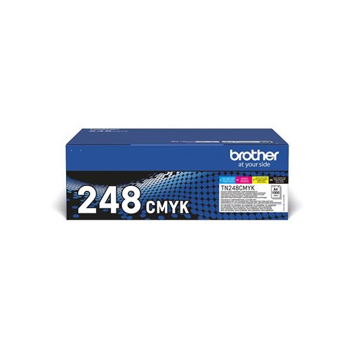 Brother TN248VAL Multipack - Pack de 4 - noir, jaune, cyan, magenta - original - boîte - cartouche de toner - pour Brother DCP-L3515, L3520, L3555, L3560, HL-L3220, L3240, MFC-L3740, L3760, L8340, L8390