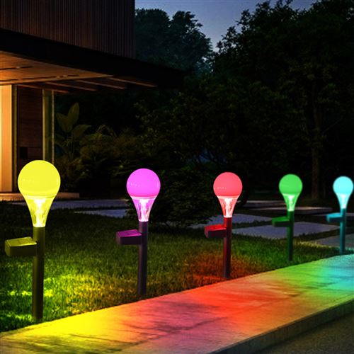 10€01 sur Lampes solaires extérieur à LED étanches FONGWAN pour le jardin,  allée, porche, patio - Luminaires extérieur - Achat & prix