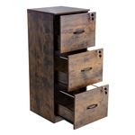 VEVOR Caisson de Bureau à 3 Tiroirs Avec Serrure Tige de Suspension Réglable à 2 Niveaux