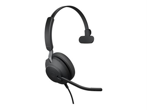 Jabra Evolve2 40 UC Mono - Micro-casque - sur-oreille - convertible - filaire - USB-C - isolation acoustique