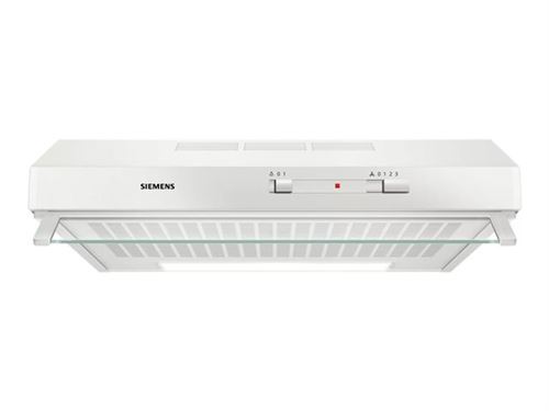 Siemens iQ100 LU62LFA21 - Kap - standaard - breedte: 60 cm - diepte: 48.2 cm - extractie en recirculatie (met aanvullende recirculatieset) - wit