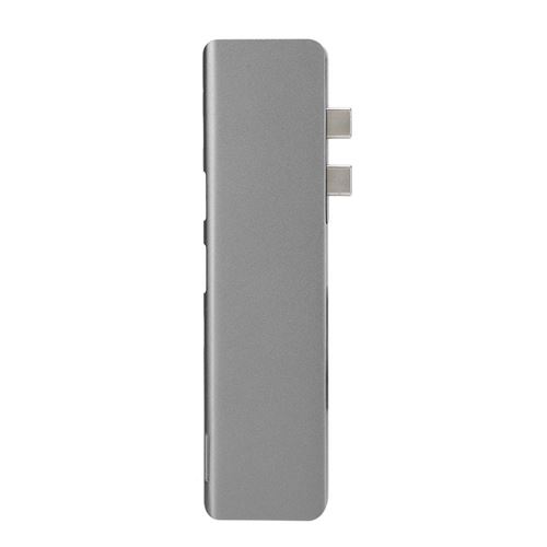 Adaptateur Mini SDTF OTG HDMI Rj45 Ethernet avec Concentrateur 3 x USB 3.0 7 en 1 USB-C Type-C gris