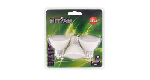 Pack de 3 ampoules Nityam GU10 LED 6 W Blanc