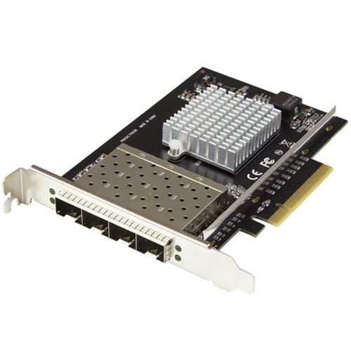 startech 4 port pcie network card with open sfp+ - intel xl710 chip noir