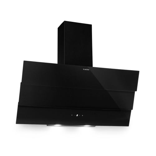 Klarstein Antonia Hotte murale aspirante 90cm - Extraction 350m³/h - Classe B - Verre noir