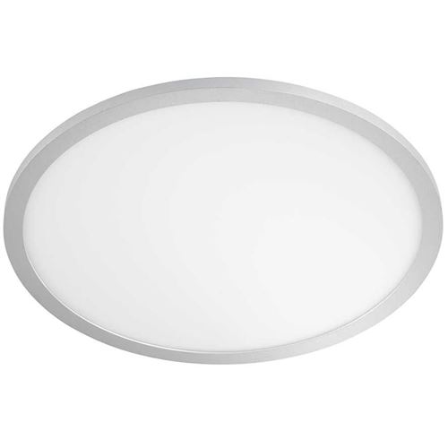 Wofi Plafonnier à LED avec RVB Linox 40x5 cm Argenté