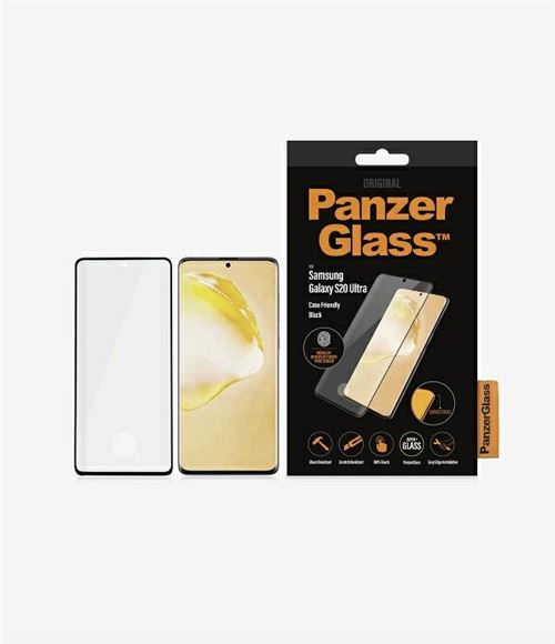 PanzerGlass Original - Schermbeschermer voor mobiele telefoon - glas - kristalhelder - framekleur zwart - voor Samsung Galaxy S20 Ultra, S20 Ultra 5G