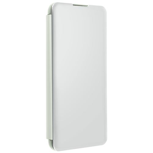 Housse pour Samsung Galaxy S21 Clapet translucide Design Miroir Support Vidéo Argent