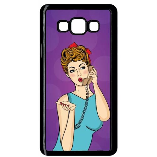 Coque Samsung Galaxy A7 Pin Up Fond Mauve