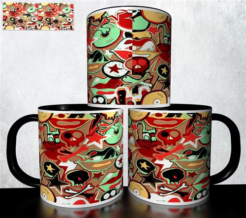 MUG collection design - Tête de mort Skull Halloween 1038