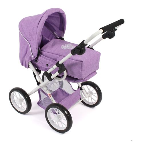 Poussette combinée pour poupée LENI, violet