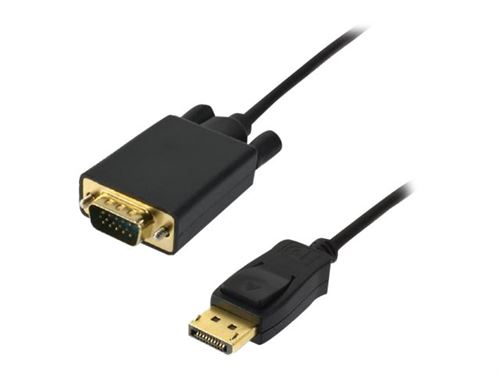 Mcl Noir Samar Displayport Vers Vga Câble - 1.5M - Image 1