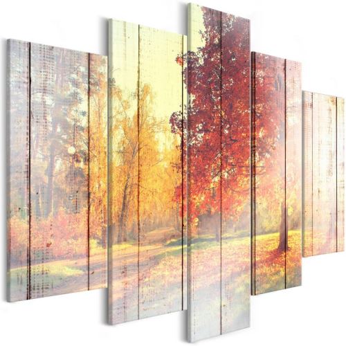 Tableau - Autumn Sun (5 Parts) Wide .Taille : 200x100