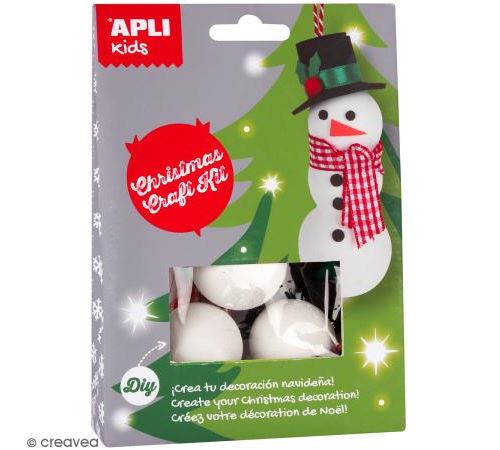 Mini Kit créatif - Bonhomme de neige - APLI Kids (4-8 ans)