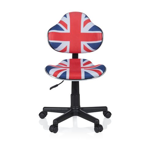 Chaise de burau enfant / Chaise bureau pour enfants KIDDY GTI-2 FLAG tissu  hjh OFFICE - Achat & prix