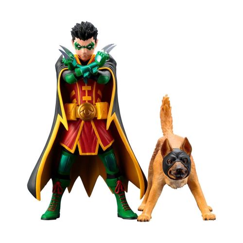 DC Comics - Pack 2 statuettes 1/10 PVC ARTFX+ Robin & Ace the Bat-Hound 15 cm