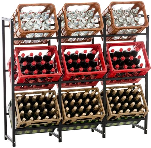 Range bouteilles LENNERT pour 9 caisses - Couleur Noir