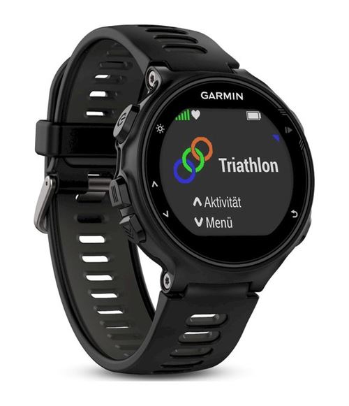 Garmin Pack Forerunner 735xt + Ceinture Hrm-run - Montre Gps Multisports Avec Cardio Poignet - Noir Et Gris