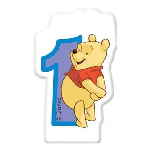 bougie chiffre 1 winnie l'ourson
