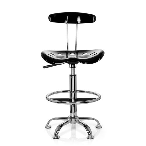 Tabouret de bar LIGHT 30 plastique noir hjh OFFICE