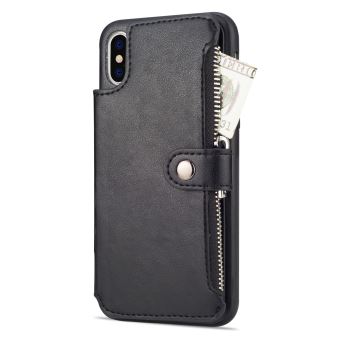 Étui Folio Magnétique En Cuir Pour IPhone XR - Noir - Neuf Sous Emballage - Protection Complète