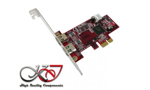 Carte PCIe 2 Ports Firewire 400 - TEXAS INSTRUMENTS Gamme Professionnelle