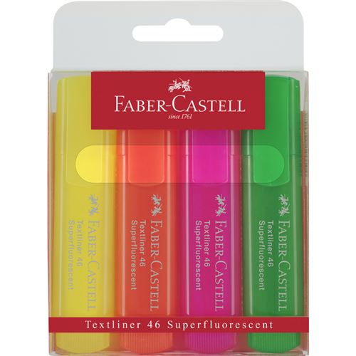 Faber Castell Bag 4 Markers Fabercastell Fluor Classic Multicolore