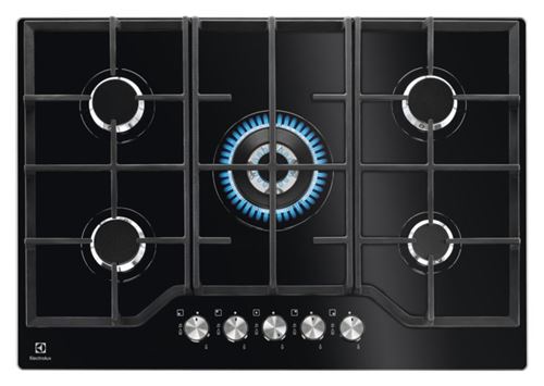 Plaque Gaz Electrolux EGG7536K (Noir, 75cm, 5Foyers)