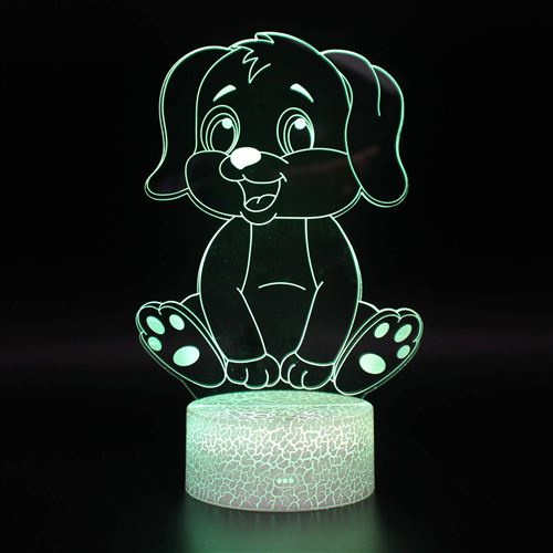 Stack - Lampe 3D Enfant - Veilleuse Tactile - Télécommande - Motif Chien - Image 2