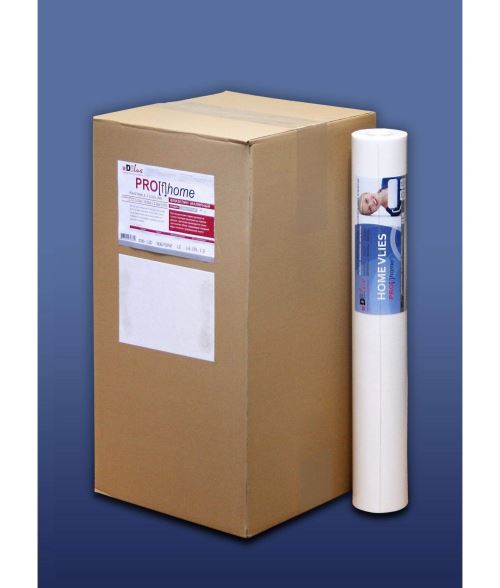 Revêtement à peindre blanc sans structure 120g Profhome HomeVlies 399-120 intissé lisse | 12 rouleaux 64 m2