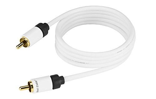Real Cable SUB-1/2M00 Câble Subwoofer Double Blindage 2 m Blanc