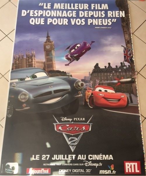 CARS - DISNEY - 120x175 cm - AFFICHE / POSTER