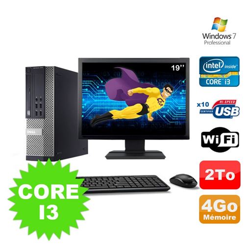 Acheter Pc dell optiplex 990 sff i3-2120 3.3ghz 4go 2000go dvd wifi w7 ecran 19' État correct - 239,00 € Pc dell optiplex 990 sff i3-2120 3.3ghz 4go 2000go dvd wifi w7 ecran 19' État correct - Dell reconditionné disponible sur Fnac
