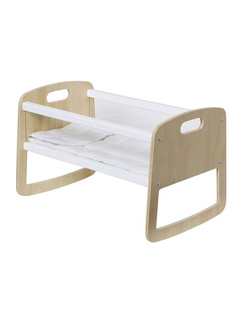 Lit Poupon A Bascule En Bois Vertbaudet Blanc Tu Vertbaudet Accessoire Poupee Achat Prix Fnac
