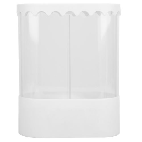 Porte-gobelet Distributeur de gobelets d'eau jetable Double tube - - Blanc