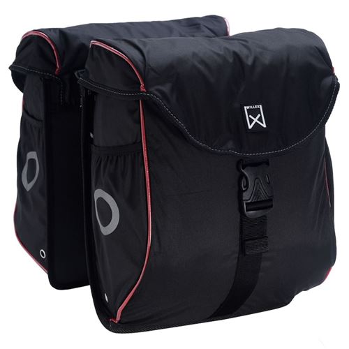 Willex Sacoches de vélo 300 Flexi 24 L Noir et rouge