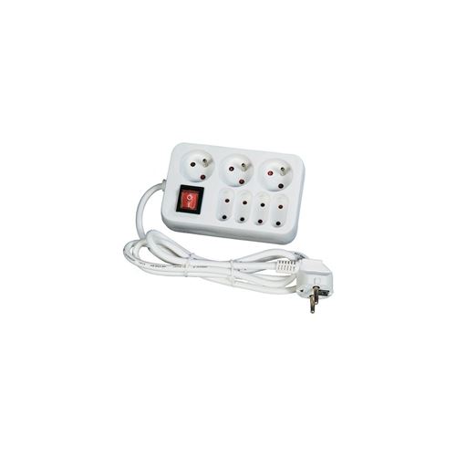 GENERIQUE Bloc multiprise blanc 3 prises 16A 2 P&ocirc;les+terre + 4 prises 6A