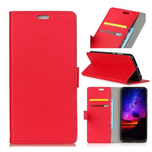 Etui en PU avec support rouge pour votre Google Pixel 3 Lite
