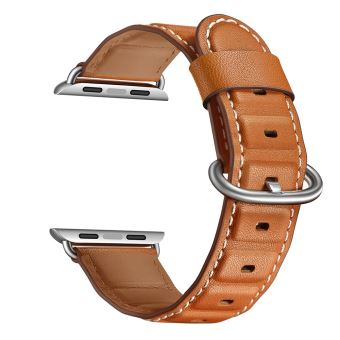 Bracelet en cuir véritable marron pour votre Apple Watch Series 5/4 ...