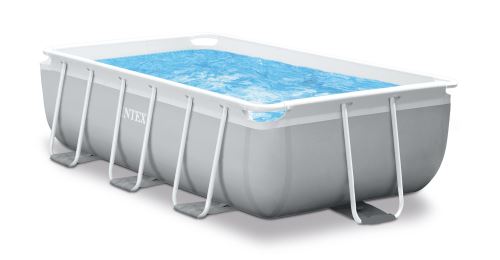 Intex piscine avec pompe et échelle Prism Frame 400 x 200 x 100 cm gris